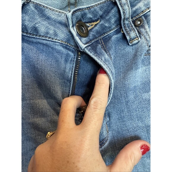 Grace in LA Jeans Size 28 Boho Western Ripped Straight Leg Distressed - Picture 9 of 11